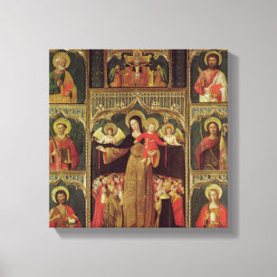 Altarpiece of the Virgin of the Rosary, c.1500 Canvas Print