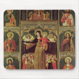 Altarpiece of the Virgin of the Rosary, c.1500 Mouse Mat
