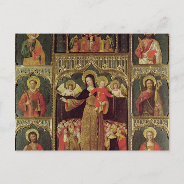 Altarpiece of the Virgin of the Rosary, c.1500 Postcard (Front)