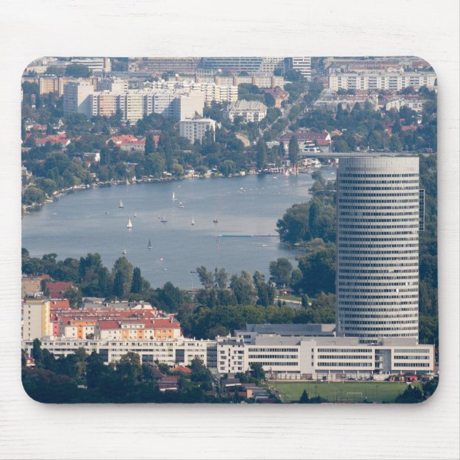 Alte Donau, Floridotower Mouse Mat (Front)
