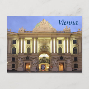 Alte Hofburg at night in Vienna photo Postcard