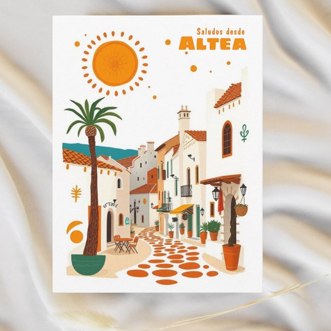 Altea Spain holiday Costa Blanca Postcar Postcard (Creator Uploaded)