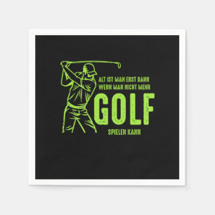 Alter Mann Golfer Golfspieler Rentner Golfing Golf Napkin