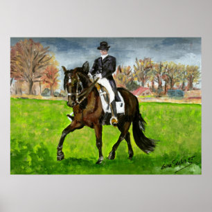 Alter Real Dressage Horse Portrait Poster
