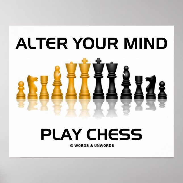 Alter Your Mind Play Chess (Reflective Chess Set) Poster (Front)