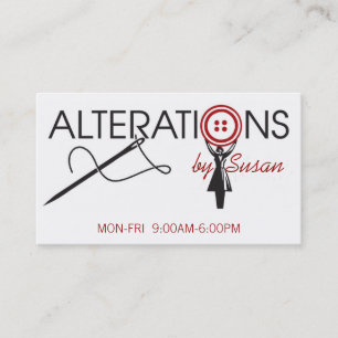 Alteration, Clothing, Tailor, Seamstress Business Card
