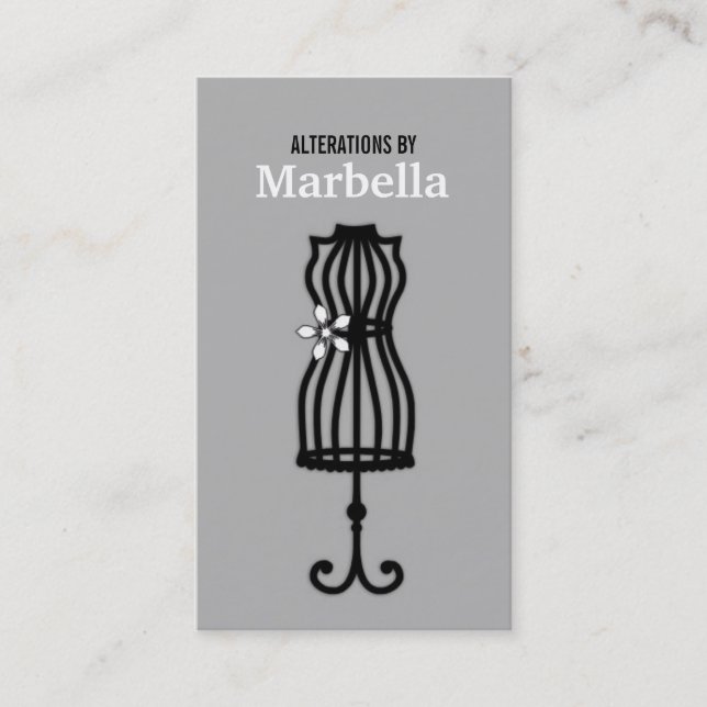 Alteration, Clothing, Tailor, Seamstress Vintage Business Card (Front)