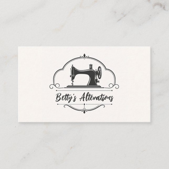 Alteration Sewing Company  Business Card (Front)