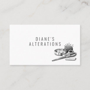 Alterations Tailoring, Seamstress, Tailor Business Card