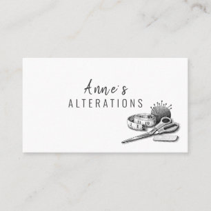 Alterations Tailoring, Seamstress, Tailor Business Card