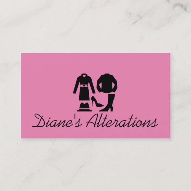 Alterations, Tailoring, Seamstress, Tailor Business Card (Front)