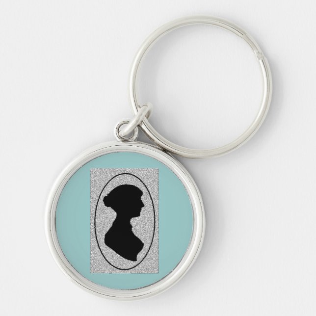 Altered Jane Ausetn silhouette Key Ring (Front)