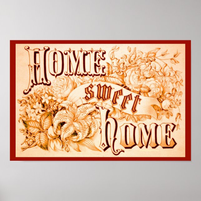 Altered Vintage Image Poster: Home Sweet Home Poster (Front)