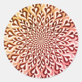 Alternate colour symmetrical pattern classic round sticker