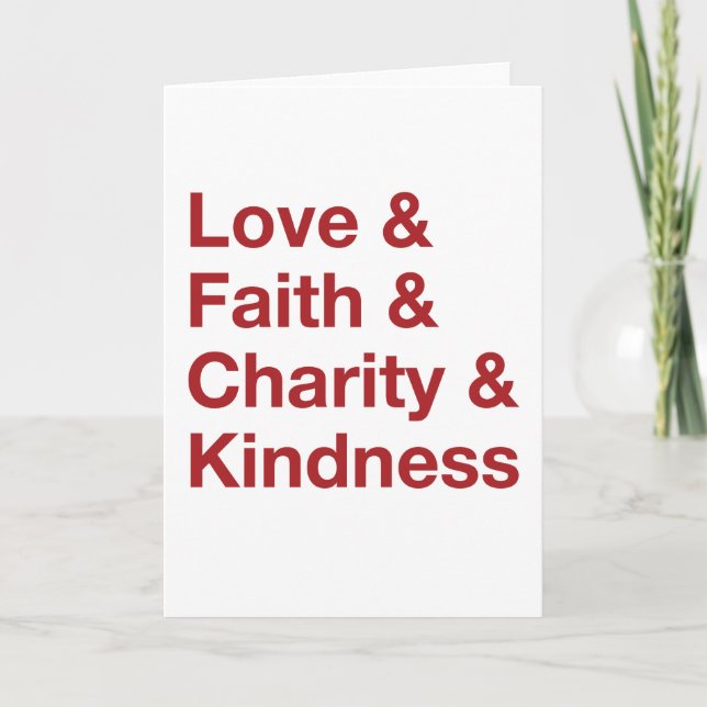 Alternate Kind Words Holiday Card (Red) (Front)