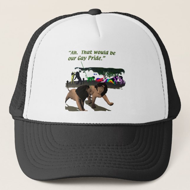 Alternate Lifestyles - LGBT - Lions, Gay Pride Trucker Hat (Front)