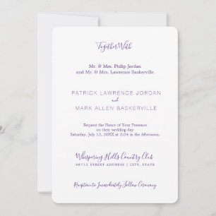 Alternate Rainbow Flag Wedding Invitation