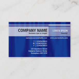 Alternate Tones - Blue Curtain Business Card