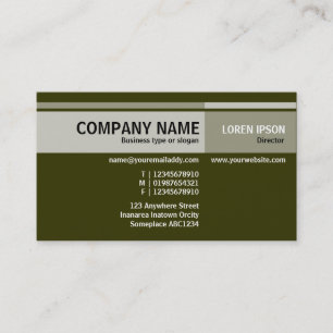 Alternate Tones - Dark Olive Green (333300) Business Card
