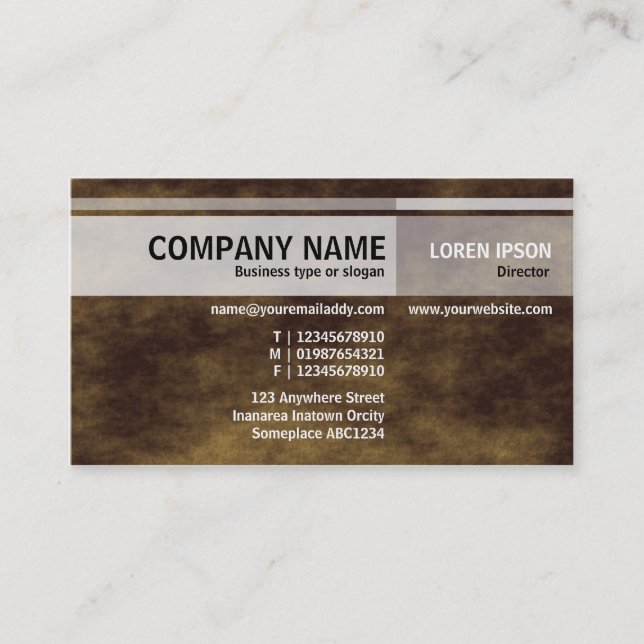 Alternate Tones - Planet Brown Business Card (Front)