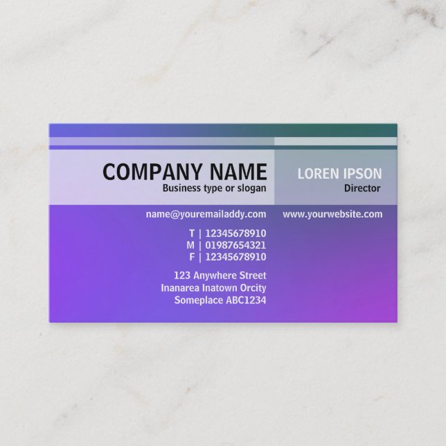 Alternate Tones - Soft Gradients Business Card (Front)