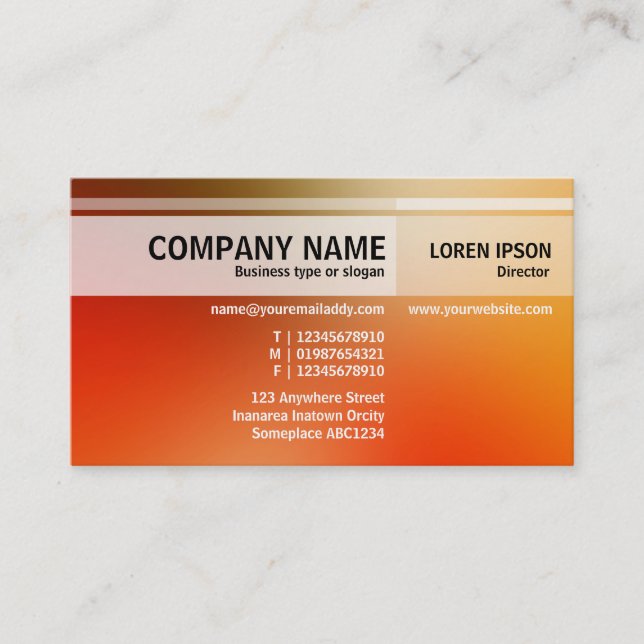 Alternate Tones - Soft Gradients Business Card (Front)