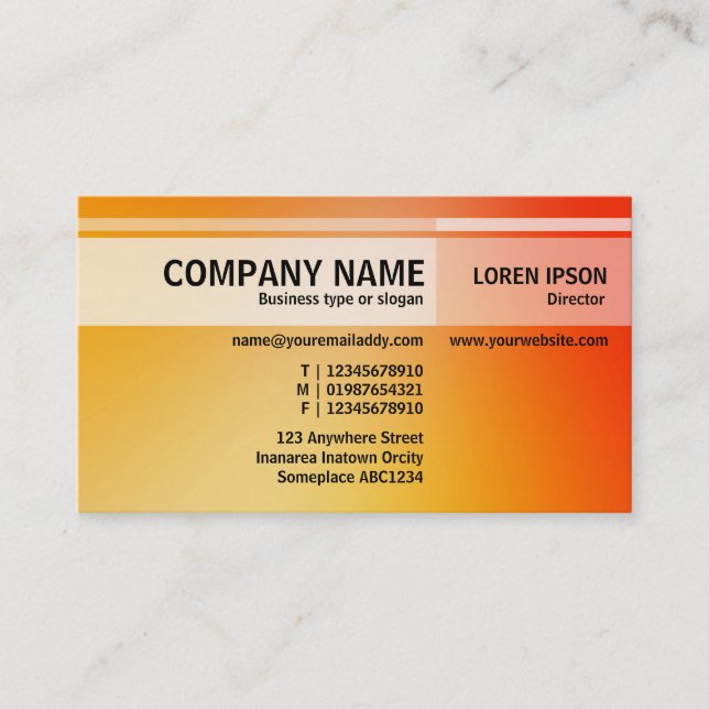 Alternate Tones - Soft Gradients Business Card (Front)