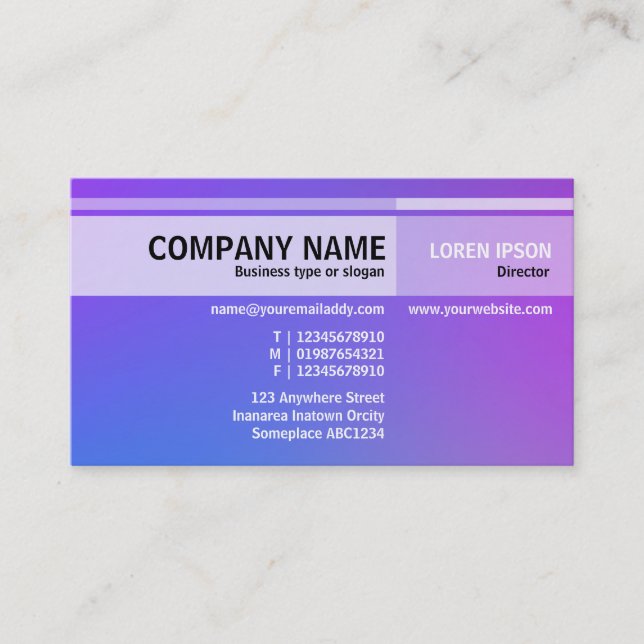 Alternate Tones - Soft Gradients Business Card (Front)