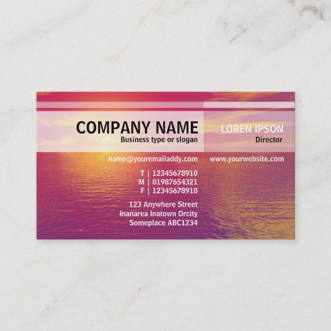 Alternate Tones - Sunrise Sunset Business Card (Front)