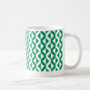 Alternate ZigZags - Kentucky Green and White Coffee Mug