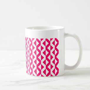 Alternate ZigZags - Neon Red and White Coffee Mug