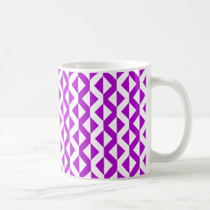 Alternate ZigZags - Purple and White Coffee Mug