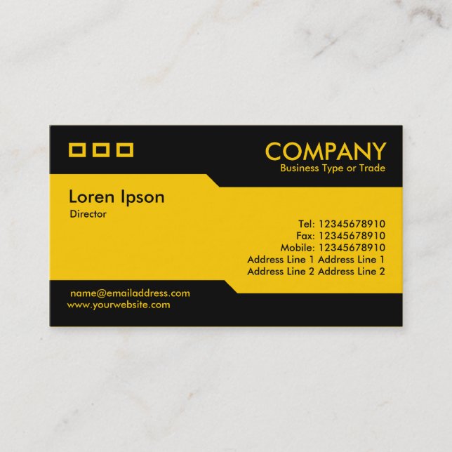 Alternating - Amber Business Card (Front)