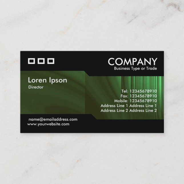 Alternating - Bottle Green Texture Business Card (Front)