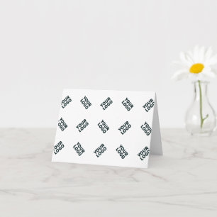 Alternating Business Logo or Image Pattern White Card