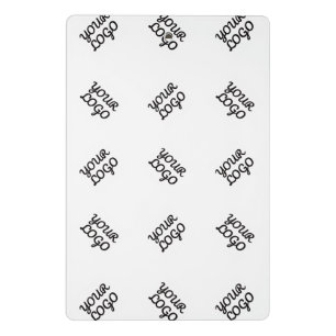 Alternating Business Logo or Image Pattern White Mini Clipboard