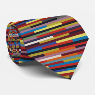 Alternating Colour Stripes Patchwork - Horizontal Tie
