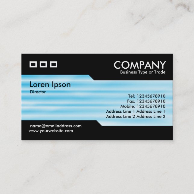 Alternating - Corrugated Blue Business Card (Front)