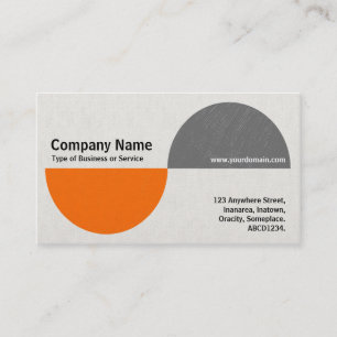 Alternating Crecents II - Orange and Grey Business Card