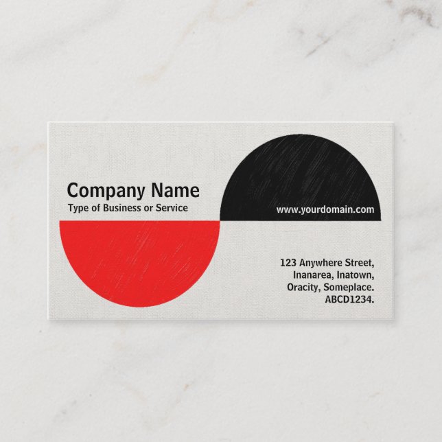 Alternating Crecents II - Red and Black Business Card (Front)
