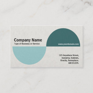 Alternating Crecents II - Shades of Blue Green Business Card