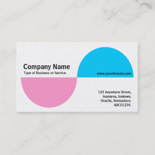 Alternating Crecents - Pink and Blue (Platinum) Business Card