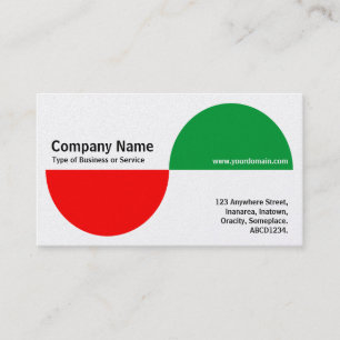 Alternating Crecents - Red and Green (Gold) Business Card