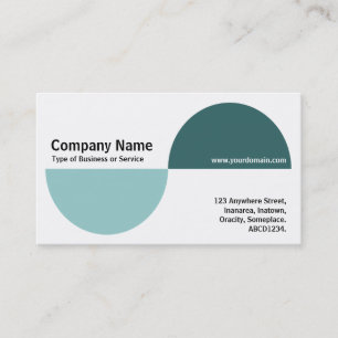 Alternating Crecents - Shades of Green Business Card