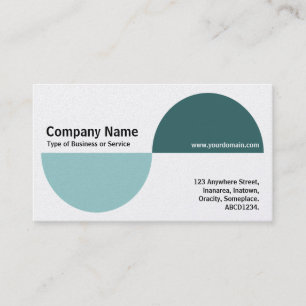 Alternating Crecents - Shades of Green (Platinum) Business Card