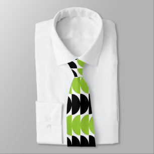 Alternating Crescents 02 - Martian Green and Black Tie