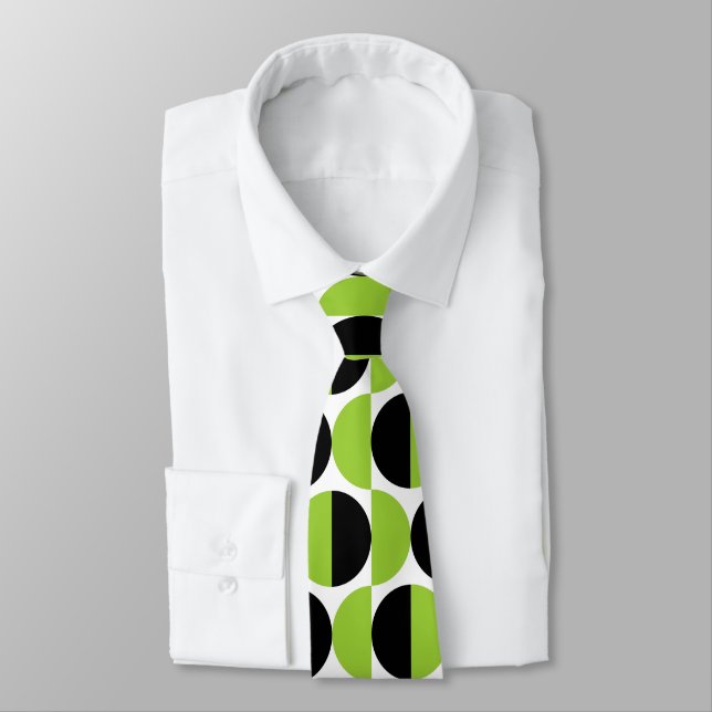 Alternating Crescents 07 - Martian Green and Black Tie (Tied)