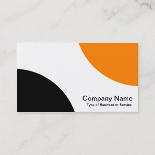 Alternating Curves - Black and Orange Business Card