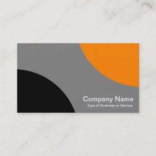 Alternating Curves - Black, Grey and Orange Business Card