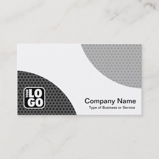 Alternating Curves - Spot Textured Business Card (Front)